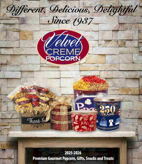 Velvet Creme Popcorn Catalog 2025–2026 cover